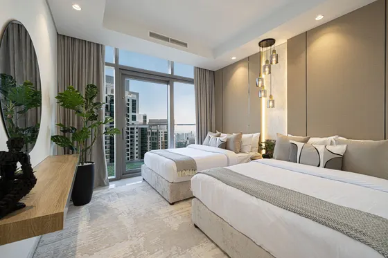 Chic 2BR Getaway - Infinity Pool & Burj Khalifa
