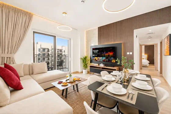Desert Key 2BR Spacious Apt – Ferrari World & Yas Mall