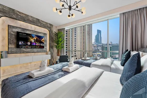 JBR Premium Oasis: Stunning Sea View, Pool & Gym