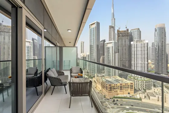 Signature Infinity Pool with Burj Khalifa Views
