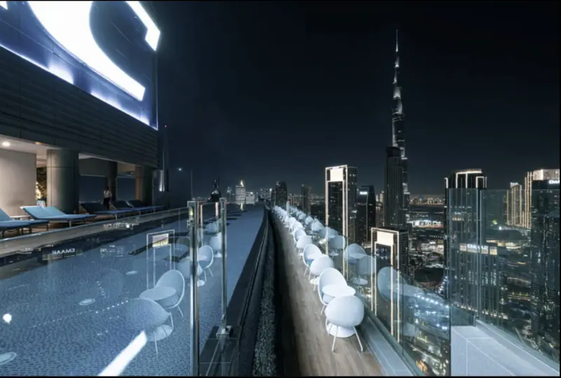 Panoramic Dubai Infinity Pool - Burj Khalifa Views