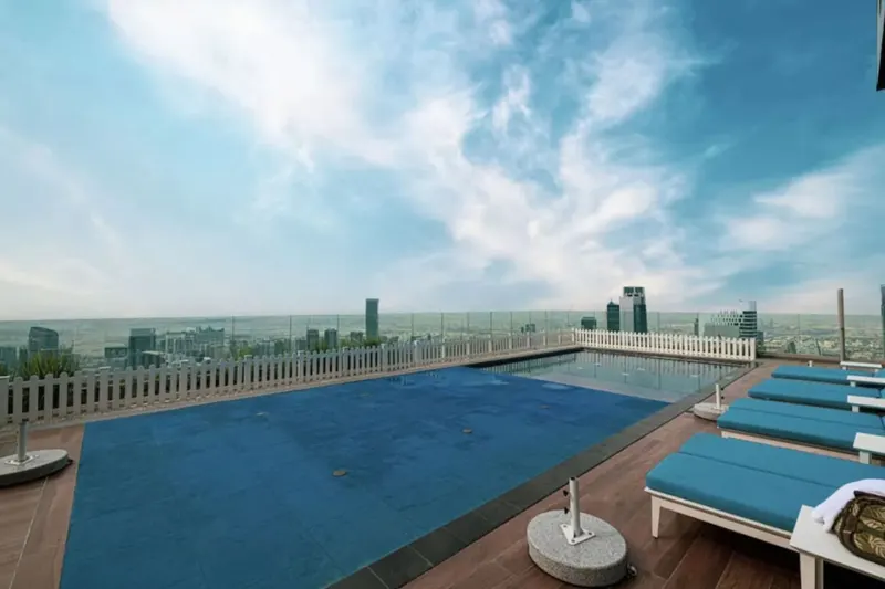 Supreme Infinity Pool with Burj Khalifa Views