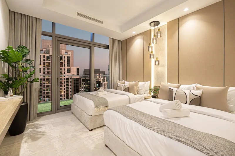 Chic 2BR Getaway - Infinity Pool & Burj Khalifa