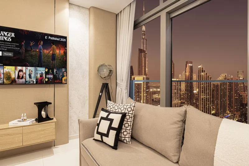 Chic 2BR Getaway - Infinity Pool & Burj Khalifa
