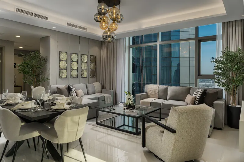 Stunning 2BR w/ Seaview- Infinity Pool & Burj View