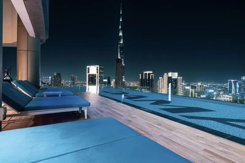 Dive Into Luxury: Infinity Pool w/ Burj View