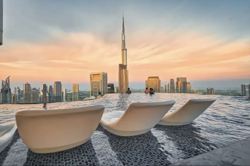Dive Into Luxury: Infinity Pool w/ Burj View