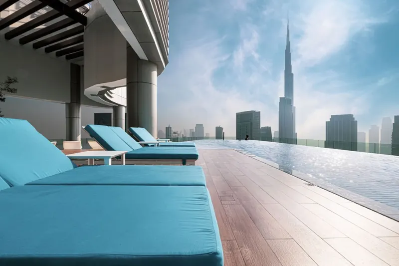 Dive Into Luxury: Infinity Pool w/ Burj View