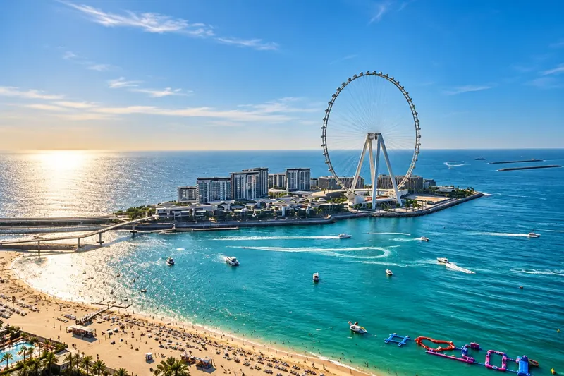 2BR Dubai Eye View Unit - Beach & Steps to Marina