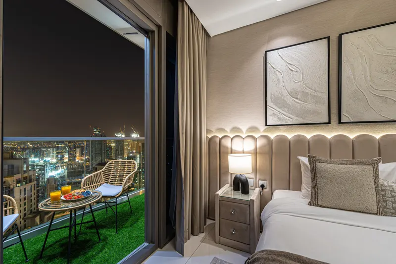Prestige Infinity Pool with Burj Khalifa Views