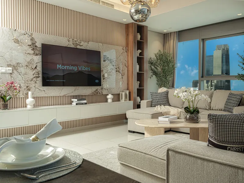Prestige Infinity Pool with Burj Khalifa Views