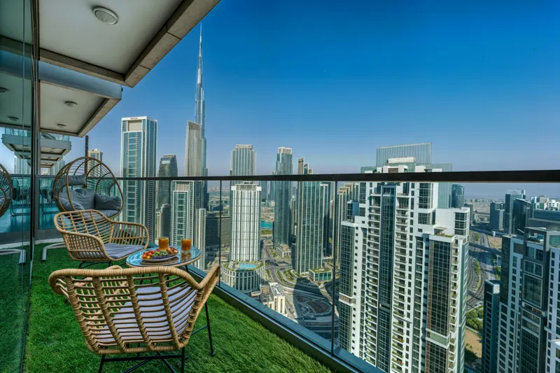 Prestige Infinity Pool with Burj Khalifa Views