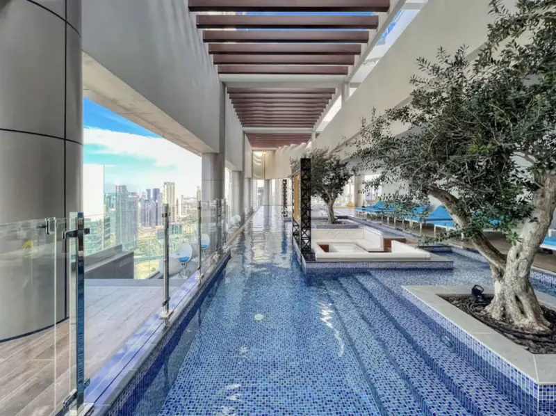 Prestige Infinity Pool with Burj Khalifa Views