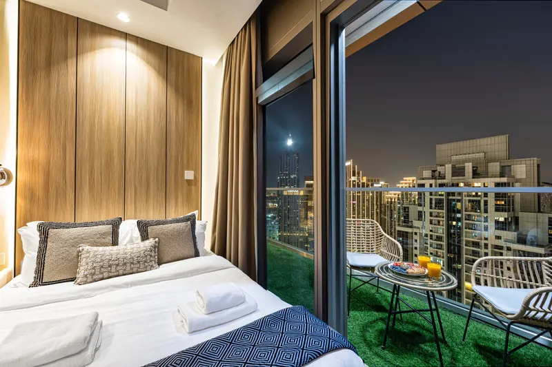 Prestige Infinity Pool with Burj Khalifa Views