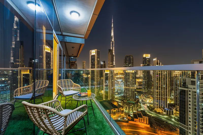 Prestige Infinity Pool with Burj Khalifa Views