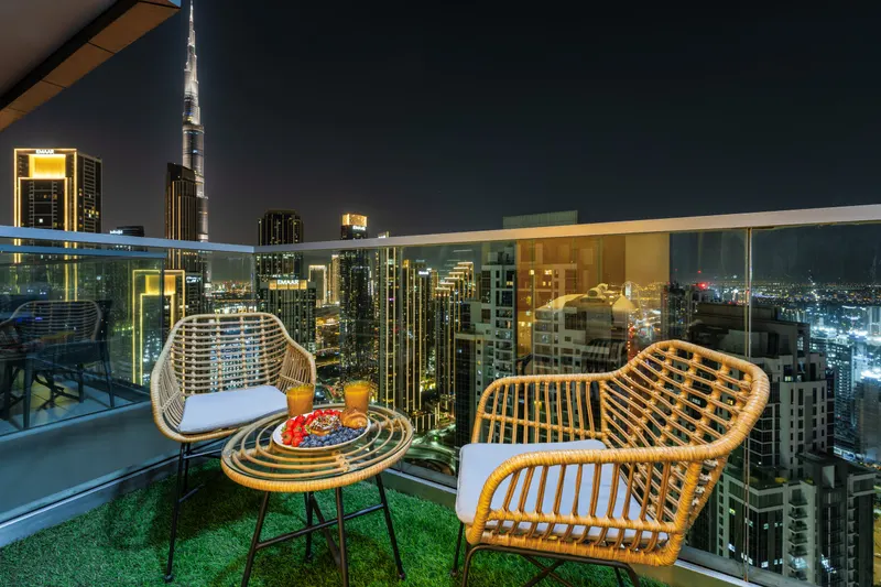 Prestige Infinity Pool with Burj Khalifa Views