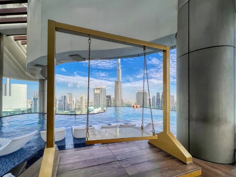 Immerse in Elegance: Infinity Pool w/ Burj View