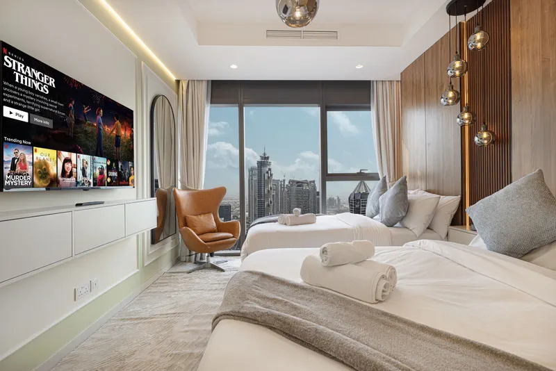 Immerse in Elegance: Infinity Pool w/ Burj View