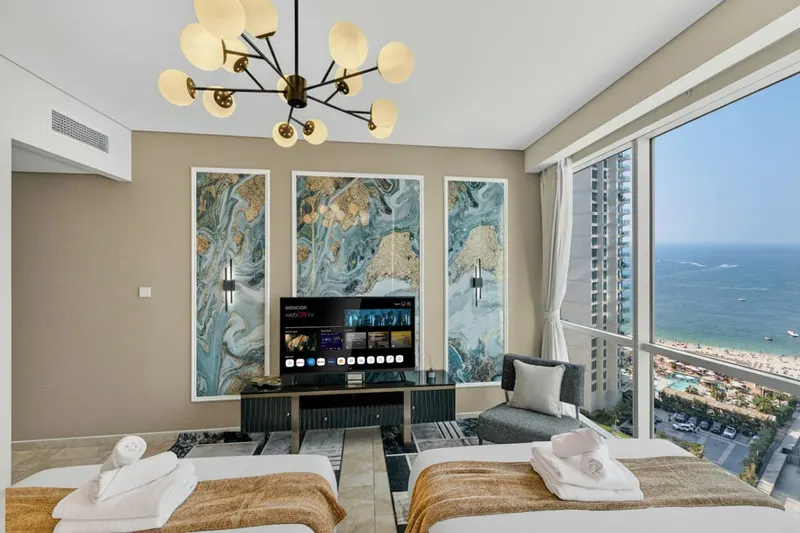 JBR Tropical Escape: Amazing Sea Views, Pool & Gym
