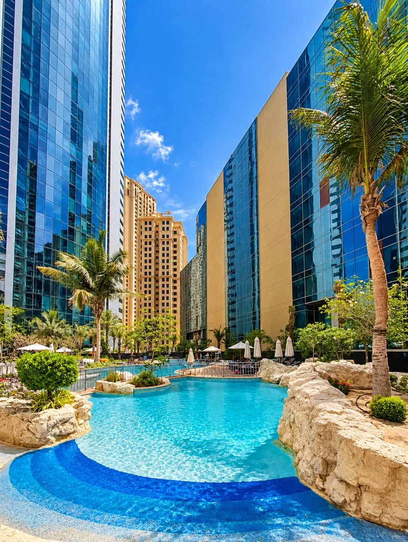 JBR Tropical Escape: Amazing Sea Views, Pool & Gym
