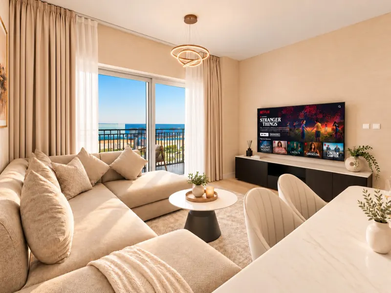 Modern 2BR Stay – Yas Mall & Ferrari